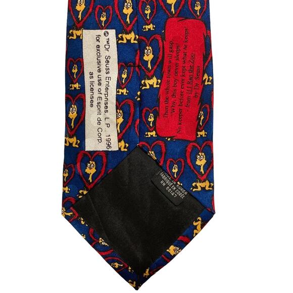 Dr Seuss Proo from Ka-Troo Cartoon Vintage Novelty Necktie 100% Silk Blue Red - Picture 5 of 8
